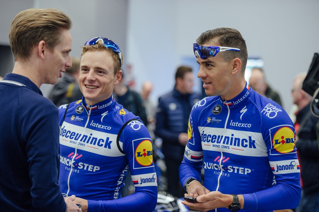 Czech riders Petr Vakoc and Zdenek Stybar during team presentation in Calpe (Photo by Jan Brychta).